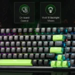 Redragon K740 DHARMA Wired Mechanical Keyboard with Linear Dragon Chant Switch (Black & Green) - Image 8
