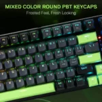 Redragon K740 DHARMA Wired Mechanical Keyboard with Linear Dragon Chant Switch (Black & Green) - Image 7