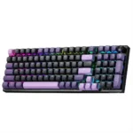 Redragon DHARMA K740 PRO Tri-Mode Mechanical Keyboard with Mambo Switches (Black & Purple) - Image 9