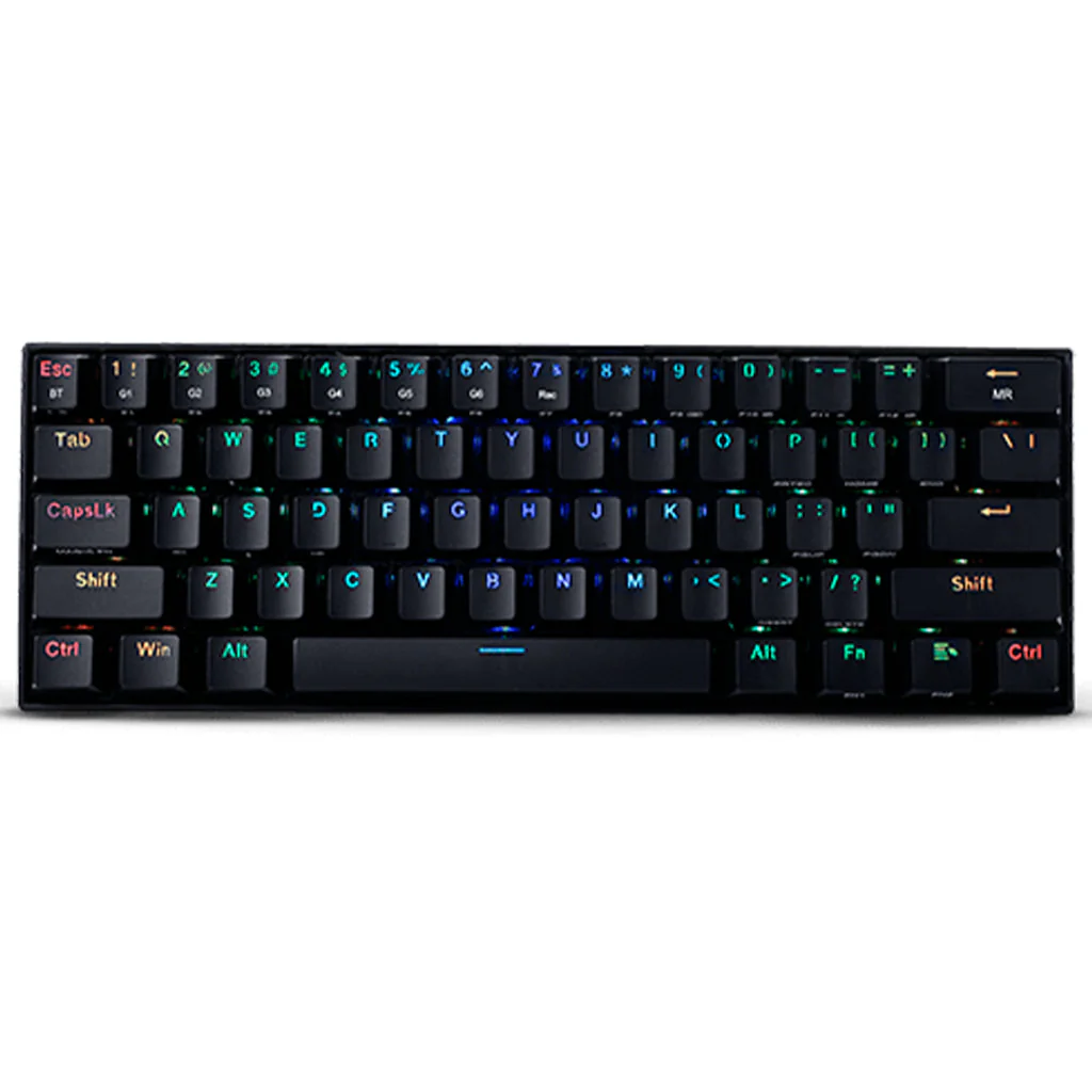 Redragon-K530-Draconic-Keyboard-Front Redragon K530 PRO RGB DRACONIC Wireless Mechanical Gaming Keyboard with Red Switches (Black) - Image 1