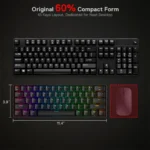 Redragon K530 PRO RGB DRACONIC Wireless Mechanical Gaming Keyboard with Red Switches (Black) - Image 5