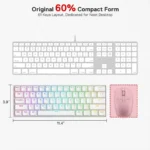 Redragon K530W PRO RGB DRACONIC Wireless Mechanical Gaming Keyboard with Red Switches (White) - Image 6