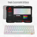 Redragon K530W PRO RGB DRACONIC Wireless Mechanical Gaming Keyboard with Red Switches (White) - Image 7