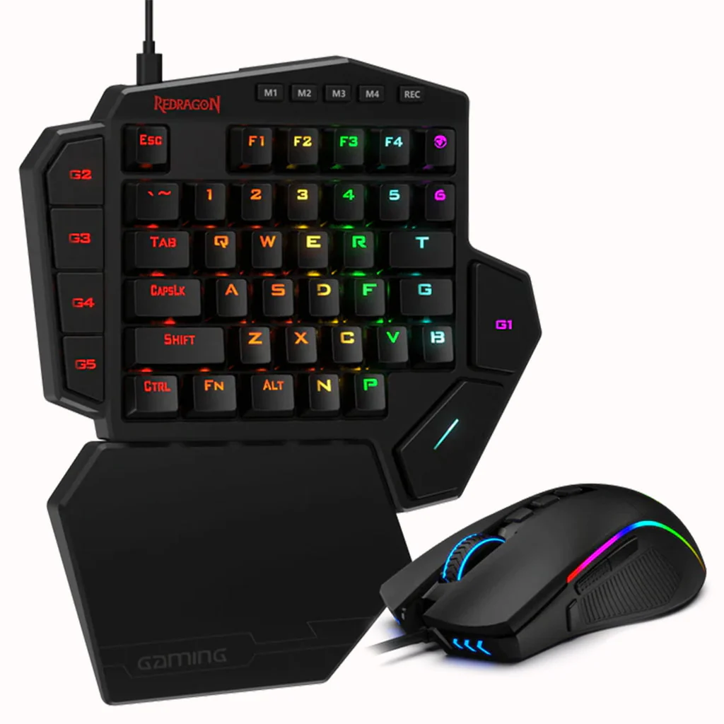 Redragon-K585-BA-One-Handed-Gaming-Keyboard-_-Mouse-Combo-Front-1 Redragon K585-BA RGB Wired Gaming Keyboard & Mouse Combo (2-in-1) - Image 1