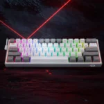 Redragon K616 FIZZ Pro RGB Bluetooth Wireless Mechanical Gaming Keyboard 61 Keys, Red Switches (White Grey) - Image 3