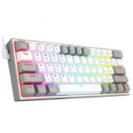Redragon K616 FIZZ Pro RGB Bluetooth Wireless Mechanical Gaming Keyboard 61 Keys, Red Switches (White Grey) - Image 5