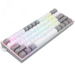 Redragon K616 FIZZ Pro RGB Bluetooth Wireless Mechanical Gaming Keyboard 61 Keys, Red Switches (White Grey) - Image 2