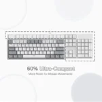 Redragon FIZZ K617 60% RGB Mechanical Keyboard with Red Switches (White & Gray) - Image 5