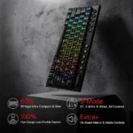 Redragon K632 Horus Pro 60% RGB 3-Mode Wireless Keyboard - Image 4