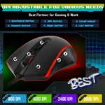 Redragon S107-BA RGB Gaming Keyboard and Mouse Combo - 104 Keys + 10K DPI Wired Combo Set (2-in-1) - Image 2