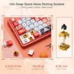 Redragon K673 Ucal Pro 75% AK 3-Modes Gasket RGB Gaming Keyboard - Image 6