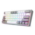 Redragon K616 FIZZ Pro RGB Bluetooth Wireless Mechanical Gaming Keyboard 61 Keys, Red Switches (White Grey) - Image 6