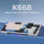Redragon K668 TRUNDLE Gaming Keyboard With Hot Swappable Red Switches (WGB) - Image 6