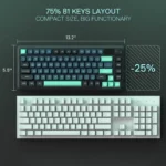 Redragon Behemoth K724 Pro Wireless RGB Mechanical Keyboard with LCD Screen - Image 8