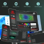 Redragon Behemoth K724 Pro Wireless RGB Mechanical Keyboard with LCD Screen - Image 2