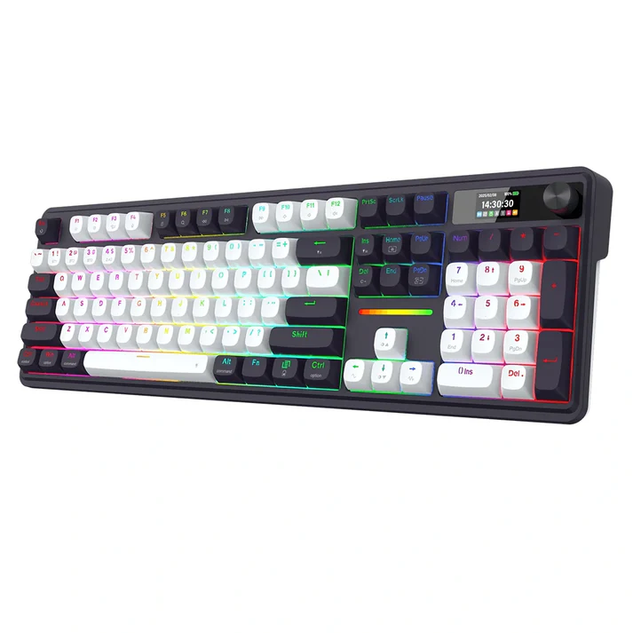 Redragon Terraflare K762 Pro Wireless Mechanical Keyboard with LED Screen - Image 1