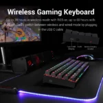 Redragon K599 KRS DEIMOS RGB Wireless Mechanical Gaming Keyboard with Red Switches (Black) - Image 5