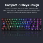 Redragon K599 KRS DEIMOS RGB Wireless Mechanical Gaming Keyboard with Red Switches (Black) - Image 7