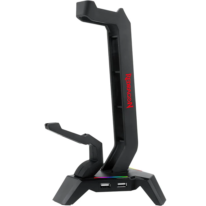 Redragon-Ha-311-Sceptre-Elite-Gaming-Headset-Stand-Front Redragon HA311 Sceptre Elite 4 USB Ports RGB Gaming Headset Stand - Image 1
