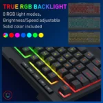 Redragon S151 PRO RGB Full Size Membrane Keyboard & Mouse Wireless Combo - Image 3