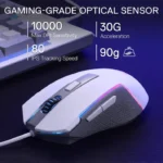 Redragon S151 White RGB K525 Membrane Keyboard & M616 Mouse Bundle - Image 4