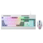 Redragon S151 White RGB K525 Membrane Keyboard & M616 Mouse Bundle