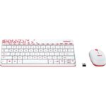 Logitech MK240 Nano Wireless Keyboard & Mouse Combo White / Vivid Red - Image 4