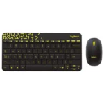 Logitech MK240 Nano Wireless Keyboard & Mouse Combo Black Chartreuse Yellow