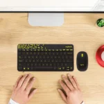 Logitech MK240 Nano Wireless Keyboard & Mouse Combo Black Chartreuse Yellow - Image 3
