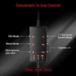 Redragon H376 AURORA USB Wired Gaming Headset (Black) - Image 2