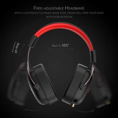 Redragon H510-1 ZEUS 2 Wired Gaming Headset - 7.1 Surround Sound (Black) - Image 4